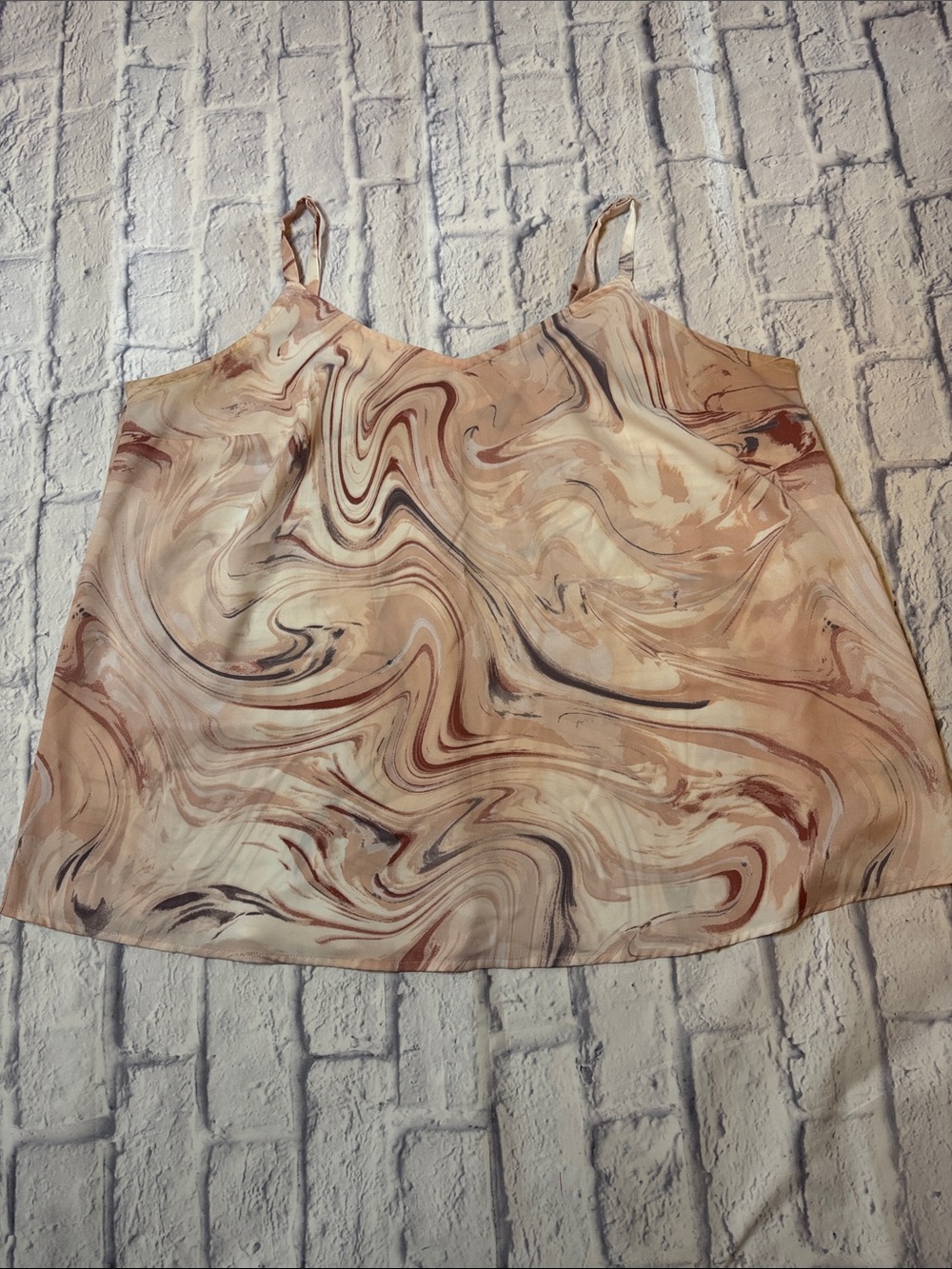 torrid Marble-Print Satin Cami